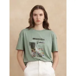 RAREISM Green Cotton Blend Printed Short Sleeves T-Shirt-picture-22