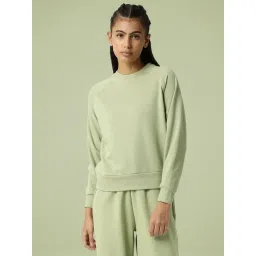 RAREISM Green Cotton Blend Solid Long Sleeves Sweatshirt-picture-29