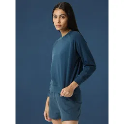 RAREISM Green Cotton Blend Solid Long Sleeves Sweatshirt-picture-24