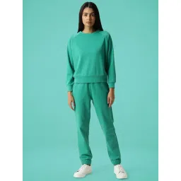 RAREISM Green Cotton Blend Solid Long Sleeves Sweatshirt-picture-25