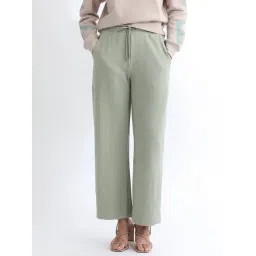 RAREISM Green Cotton Blend Solid Trackpants-picture-32