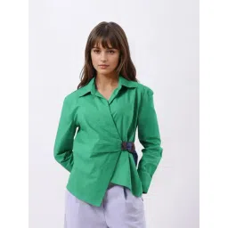 RAREISM Green Cotton Solid Shirt-picture-21