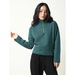 RAREISM Green Cotton Solid Sweatshirt-picture-45