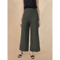 RAREISM Green Cotton Solid Trousers-picture-15