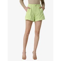 RAREISM Green Regular Fit Solid Shorts-picture-18