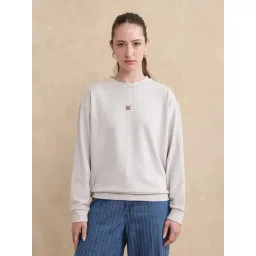 RAREISM Grey Polyester Solid Long Sleeves Sweatshirt-picture-43