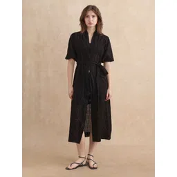 RAREISM Janslip Primary Women Self Design Embroidered Cotton Open Front Shrug-picture-32