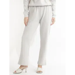 RAREISM Light Grey Polyester Solid Trackpants-picture-18