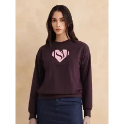RAREISM Maroon Cotton Blend Printed Long Sleeves Sweatshirt-picture-42