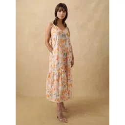 RAREISM Multi Cotton Blend Printed Sleeveless Dress-picture-18