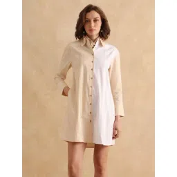 RAREISM Multi Cotton Colourblocked Long Sleeves Dress-picture-46