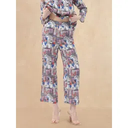 RAREISM Multi Cotton Printed Trousers-picture-36