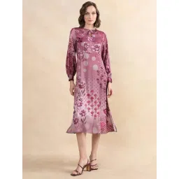 RAREISM Multi Satin Printed Long Sleeves Dress-picture-21