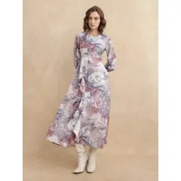 RAREISM Multi Satin Printed Long Sleeves Dress-picture-24