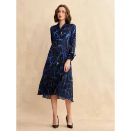 RAREISM Multi Satin Printed Long Sleeves Dress-picture-34