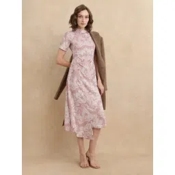 RAREISM Multi Satin Printed Short Sleeves Dress-picture-18