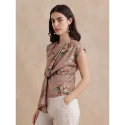 RAREISM Multi Satin Printed Short Sleeves Top-picture-35