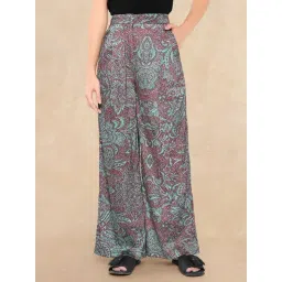 RAREISM Multi Satin Printed Trousers-picture-32