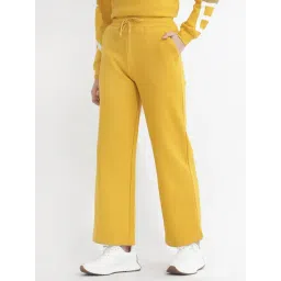 RAREISM Mustard Cotton Blend Solid Trackpants-picture-21