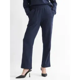 RAREISM Navy Blended Solid Trackpants-picture-19