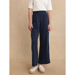 RAREISM Navy Cotton Solid Trackpants-picture-45