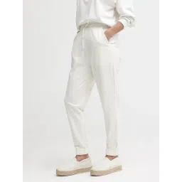 RAREISM Off White Blended Solid Trackpants-picture-22