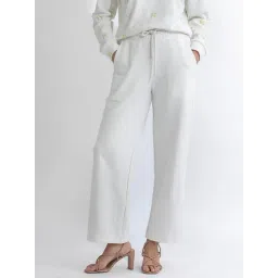 RAREISM Off White Cotton Blend Solid Trackpants-picture-22