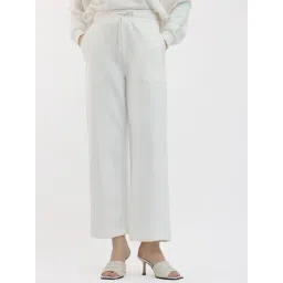 RAREISM Off White Cotton Blend Solid Trackpants-picture-27