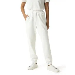 RAREISM Off White Cotton Blend Solid Trackpants-picture-38