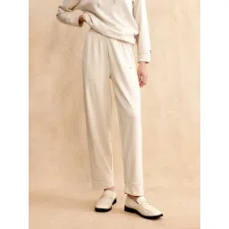 RAREISM Off White Cotton Blend Solid Trackpants-picture-39