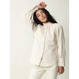 RAREISM Offwhite Cotton Solid Casual Jacket-picture-14