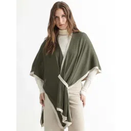 RAREISM Olive Viscose Solid Three-Quarter Sleeves Sweater-picture-32