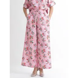 RAREISM Pink Cotton Printed Trousers-picture-17