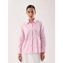 RAREISM Pink Cotton Solid Shirt-picture-18