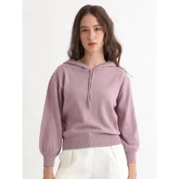 RAREISM Pink Cotton Solid Sweaters-picture-39