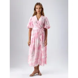 RAREISM Pink Polyester Printed Dress-picture-31