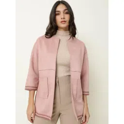 RAREISM Pink Polyester Solid Casual Jacket-picture-23