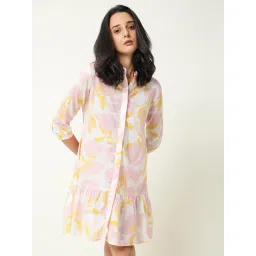 RAREISM Pink Regular Fit Abstract Dress-picture-34