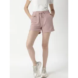 RAREISM Pink Regular Fit Solid Shorts-picture-33