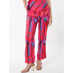 RAREISM Printed Satin Pleated Trousers image 2
