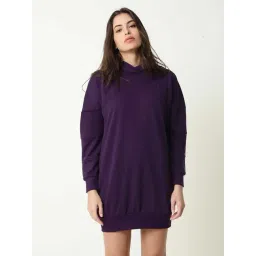RAREISM Purple Cotton Solid Long Sleeves Sweatshirt-picture-15