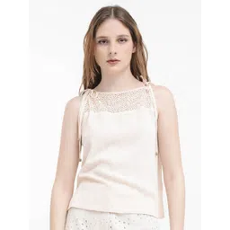 RAREISM Terni Self Design Sleeveless Cotton Top-picture-35