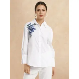 RAREISM White Cotton Blend Printed Long Sleeves Shirt-picture-39