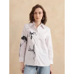 RAREISM White Cotton Printed Long Sleeves Shirt-picture-48