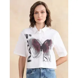 RAREISM White Cotton Printed Short Sleeves Shirt-picture-43