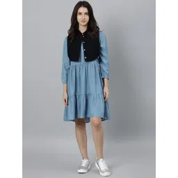 RAREISM Women Black Cotton Crop Shrug image 3