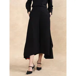 RAREISM Women Cotton Tailored Flared High-Rise Parallel Trousers-picture-18