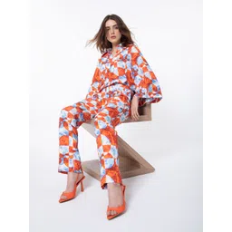 RAREISM Women Floral Printed High-Rise Slim Fit Trousers-picture-22