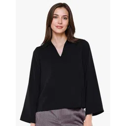 RAREISM Women Solid Shirt Collar Top-picture-17
