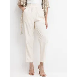 RAREISM Women Tailored Tapered Fit High-Rise Regular Trousers-picture-17